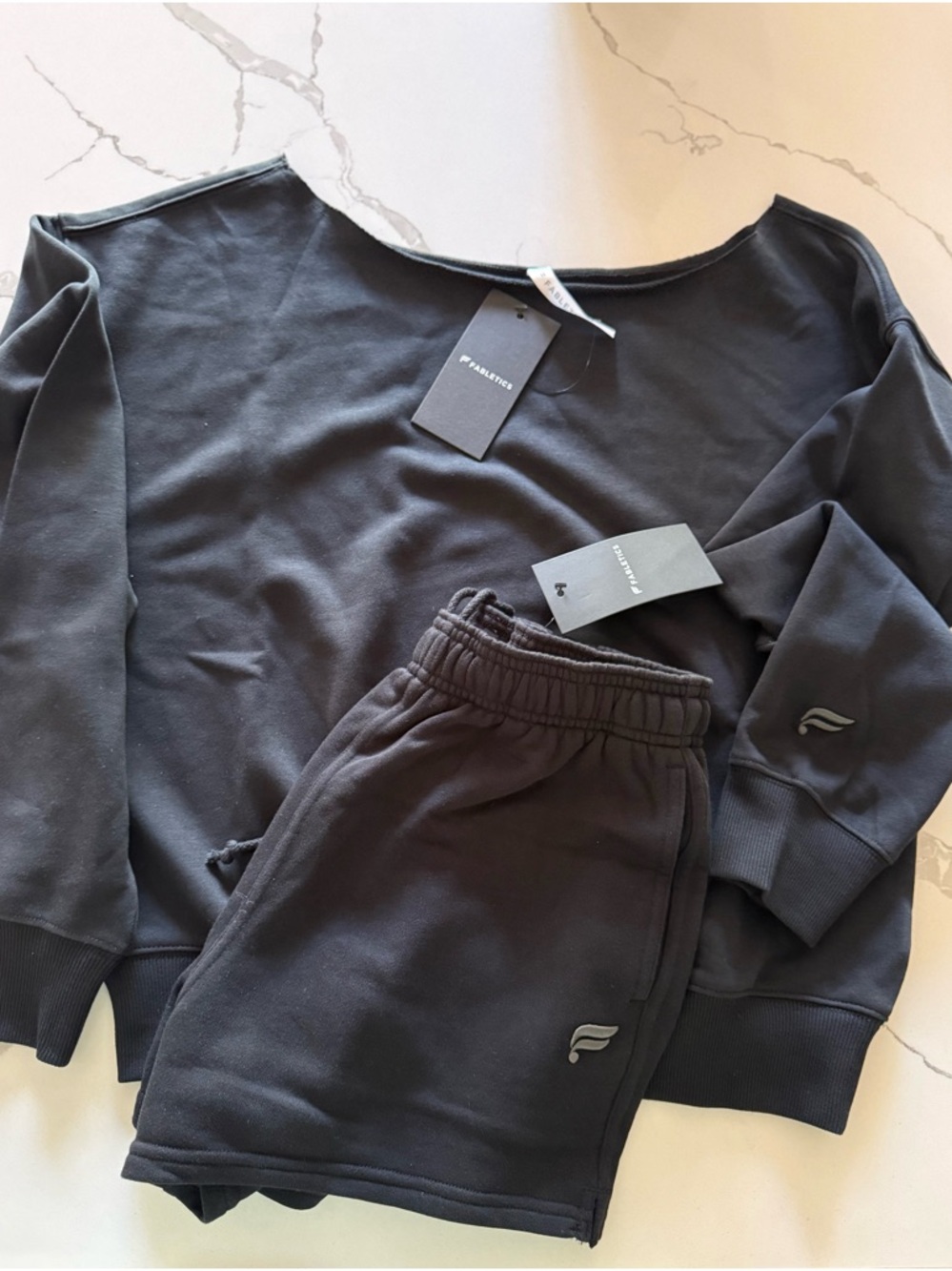 Fabletics 2 Piece Lounge Set Black XS NWT